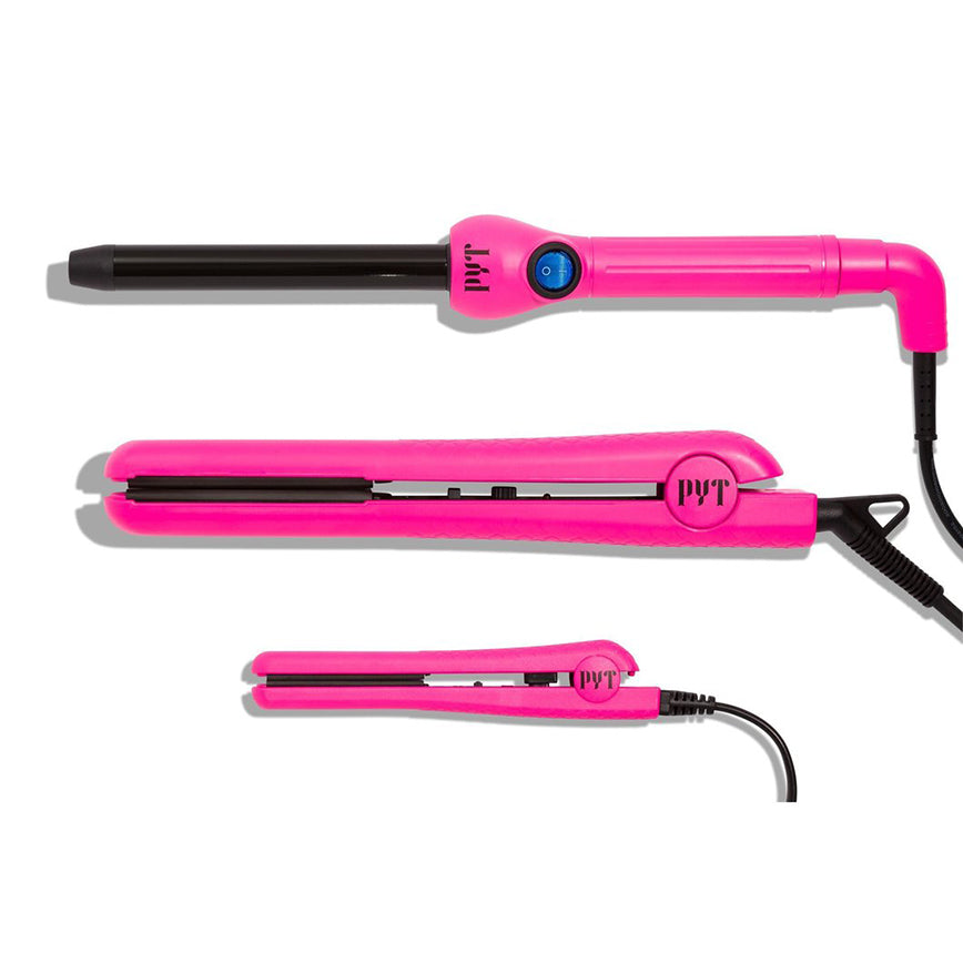 Glätteisen & Lockenstab Set – Lola Styling Tool Kit Pink